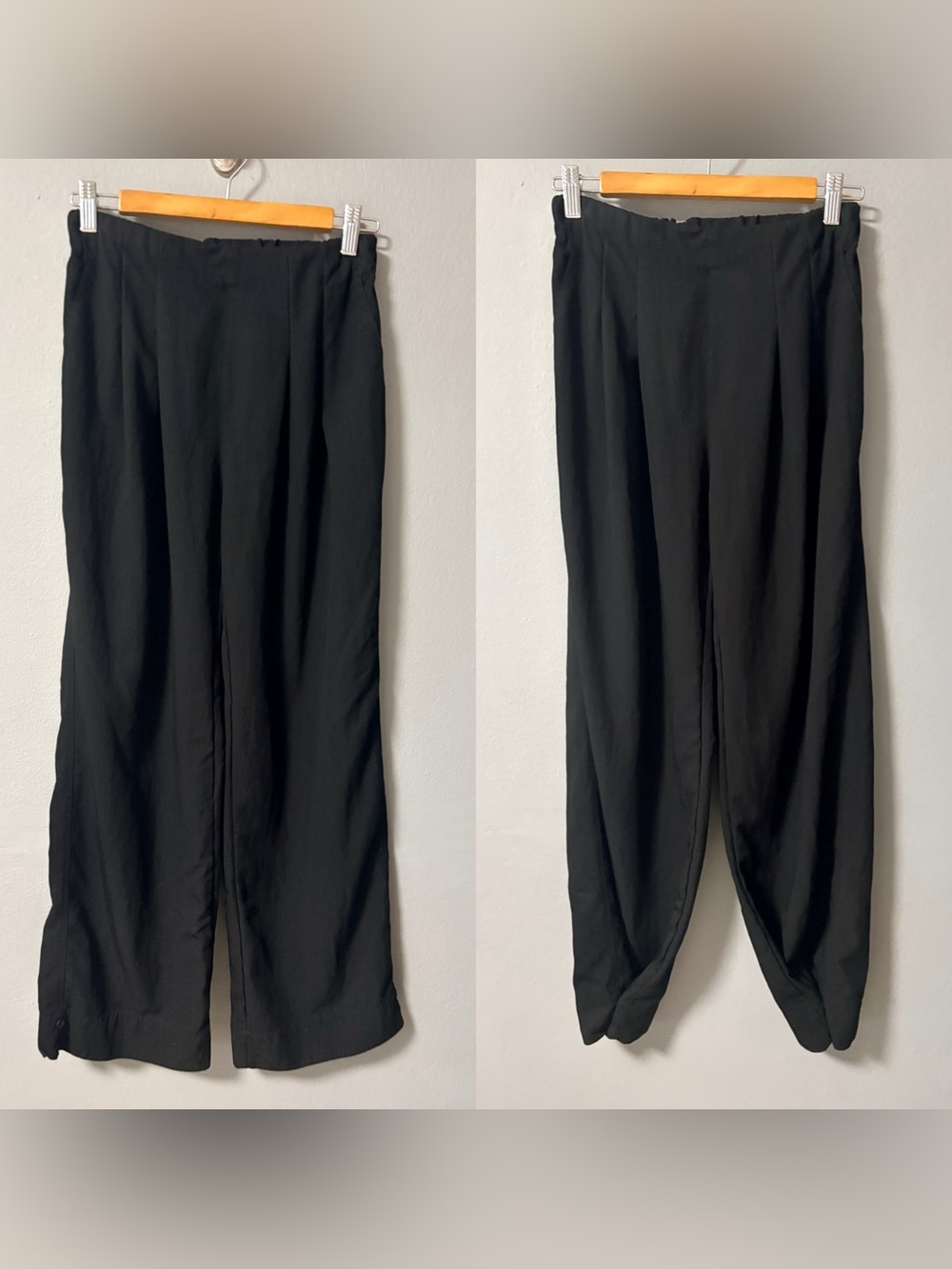 Halara High Waisted Wide Leg Pants with Adjustable Hem Buttons. Size X-Small